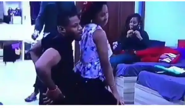 BBNaija: Esther Kisses Frodd And Gives Him Lap Dance (Photos)